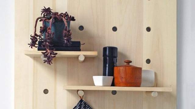 Build An Attractive Pegboard Shelving System For Any Room