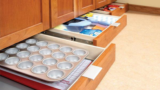 Add Extra Storage To Your Kitchen With Under-Cabinet Drawers