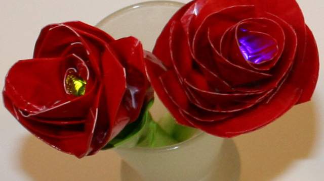 Make A Duct Tape Electric Rose