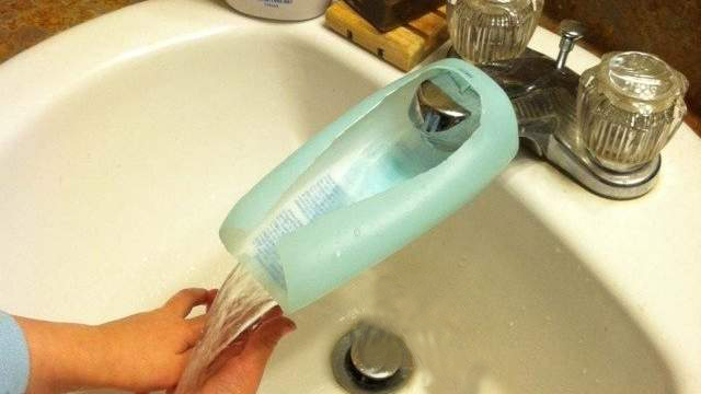 Repurpose A Lotion Bottle Into A Tap Extender For Kids