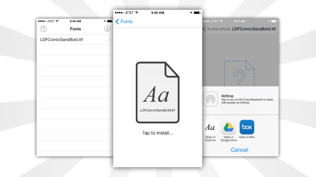 AnyFont Installs Additional Fonts In iOS