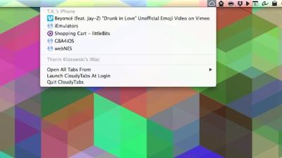 CloudyTabs Pulls Up Your iCloud Bookmarks Right In Your Menubar