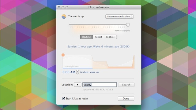 F.lux For Mac Adds New Time Options To Work With Your Schedule
