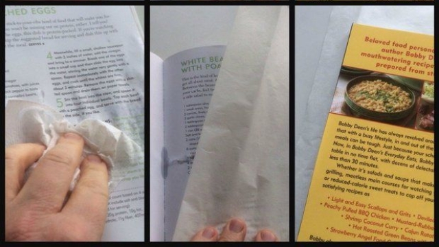 Prevent Cookbook Pages From Sticking Together With Baking Paper