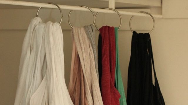 Hang Tank Tops In Your Wardrobe With Shower Curtain Rings