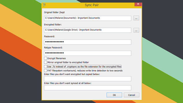 CryptSync Keeps Folders In Sync And Encrypts One For Safety