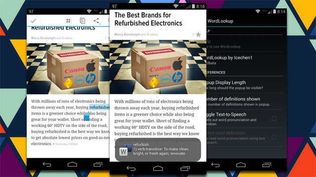 WordLookup Finds Dictionary Definitions Just About Anywhere In Android