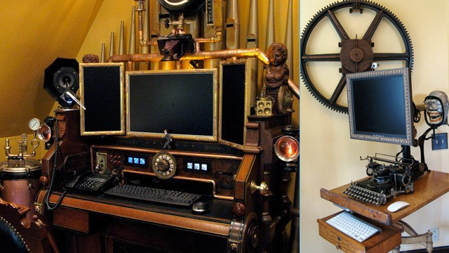 The Steampunk Workspace For Two