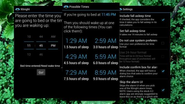 90Night Sets Alarm By Best Wake-Up Times For Refreshing Sleep