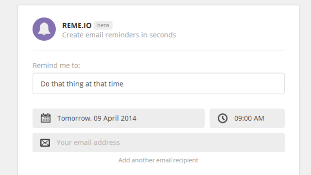 Reme.io Sends You (And Others) Email Reminders On A Schedule
