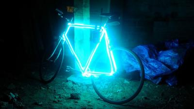 Turn Your Bike Into A Safe-At-Night TRON-Cycle With EL Wire