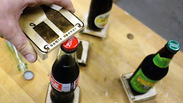 Attach Bottle Openers To The Bottom Of Coasters
