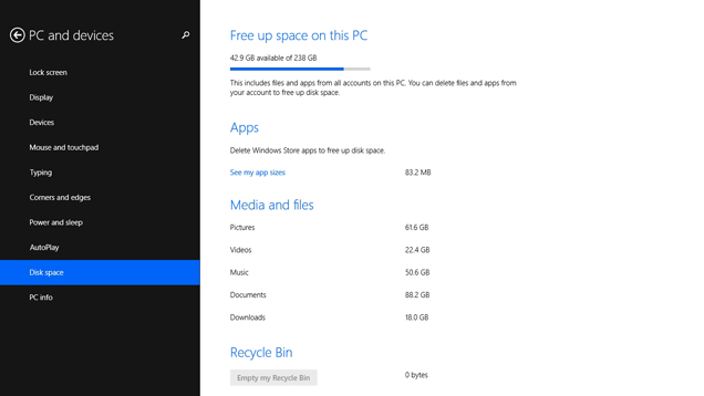 See Which Folders Are Taking Up Space In Windows 8.1 Settings