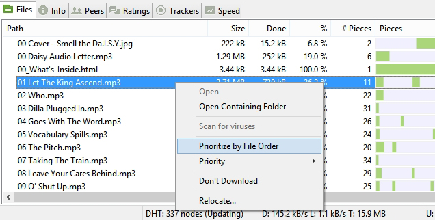 Download Music And TV Shows In Sequential Order With uTorrent