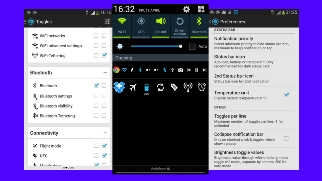 Notification Toggle Adds Settings And Apps To Android’s Pulldown Bar