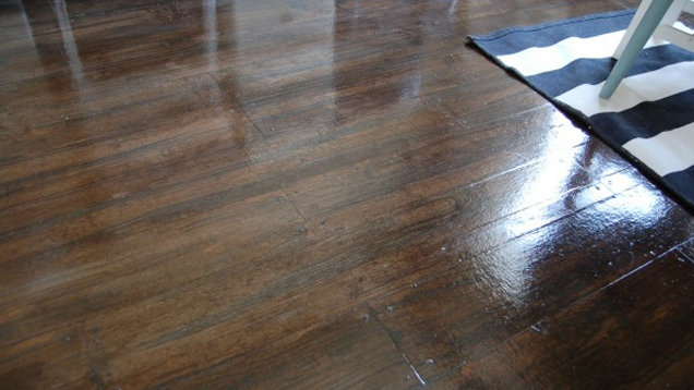 Turn Brown Paper Into A Realistic-Looking Faux Wood Floor