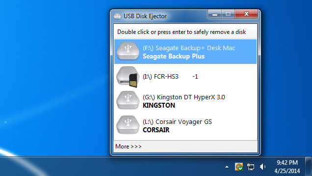 USB Disk Ejector Safely Ejects USB Drives With A Hotkey