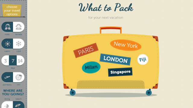 What To Pack Generates A Quick Checklist Of Travel Essentials