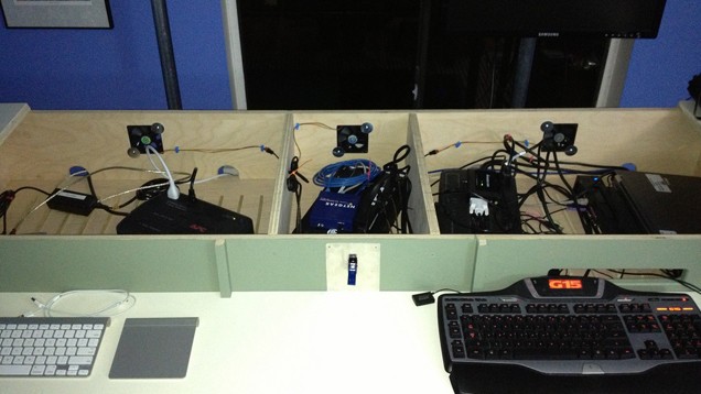 The DIY, Hidden-Peripherals Standing Workspace