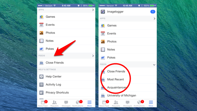How To Show The ‘Most Recent’ News Feed In The New Facebook App