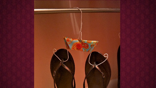 Convert Wire Coat Hangers To Store Thongs