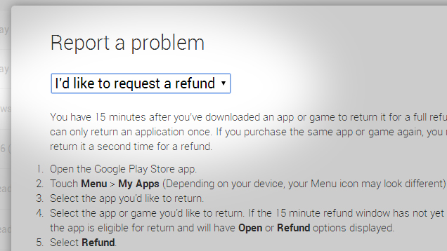 You Can Still Get A Refund From Google Play After The 15-Minute Window
