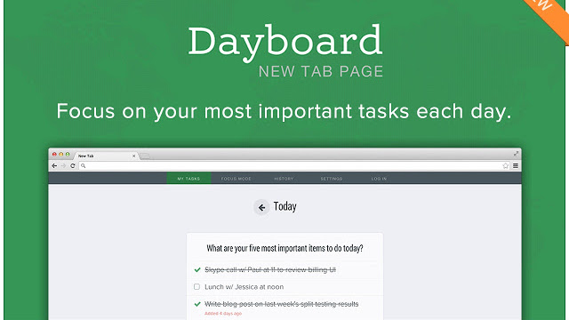 Dayboard Uses Chrome’s New Tab Page To Keep You Focused On Your To-Dos