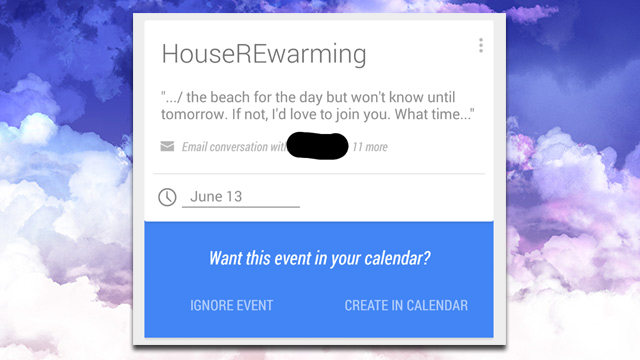 Google Now Adds ‘Inferred Events’, Suggests Calendar Events From Email