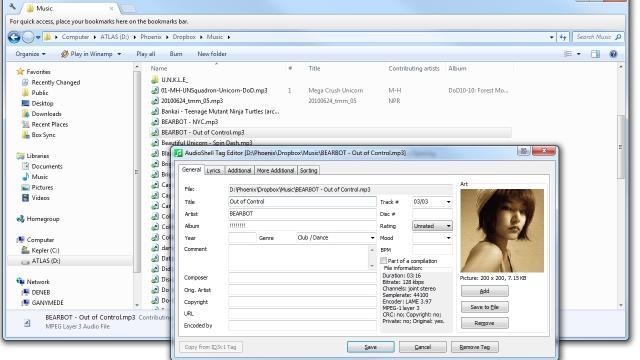 AudioShell Edits Audio Tags In Windows Explorer With One Click