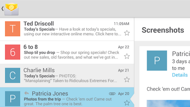 Android’s Stock Email App Arrives On The Play Store