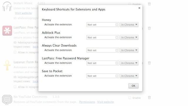 Add Custom Keyboard Shortcuts To Chrome Extensions For Quick Launching