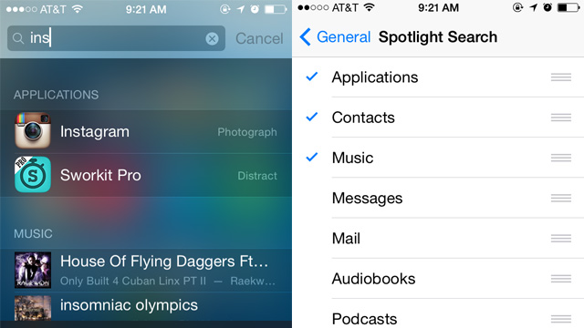 Customise Spotlight In iOS For Quicker Searches