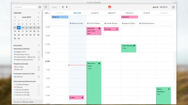 Sunrise, The Smart Calendar, Is Now Available For Mac