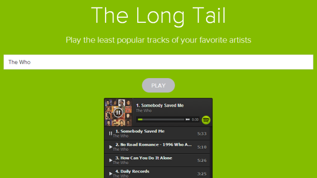 The Long Tail Finds An Artist’s Least Popular Songs On Spotify