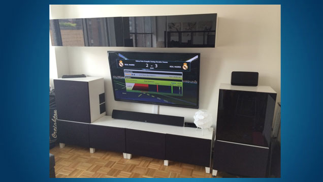 Build A Sleek Entertainment Centre With IKEA Parts And Speaker Fabric