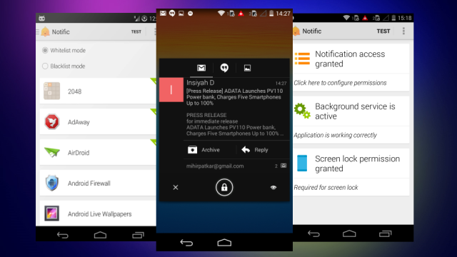 Notific Smartly Switches Screen On And Off For App Notifications