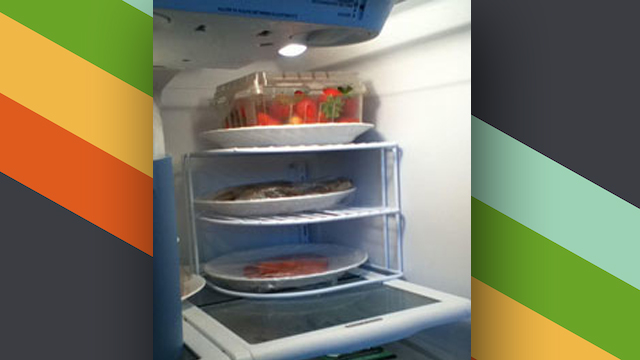 Use A Plate Organiser In The Refrigerator To Add Extra Shelves