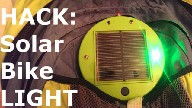 Make A Solar-Powered Bike Light Out Of A $20 IKEA Lamp