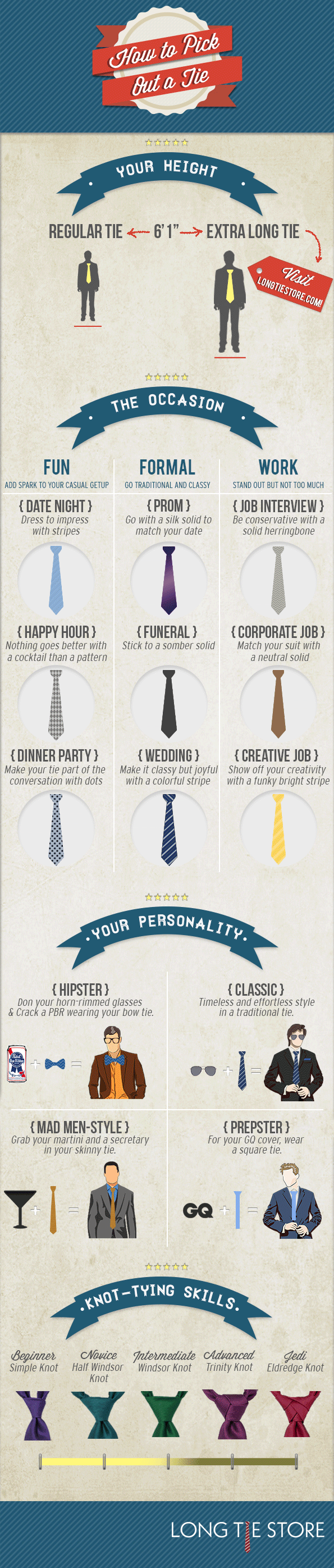 Know The Right Tie For Any Event With This Infographic