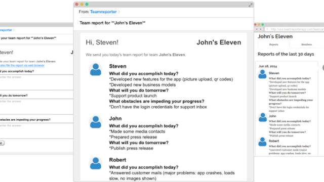Teamreporter Builds Status Emails For You, Skips Time-Wasting Meetings