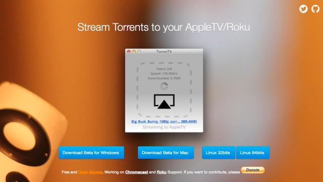 TorrenTV Streams Torrents To Your AppleTV While They Download
