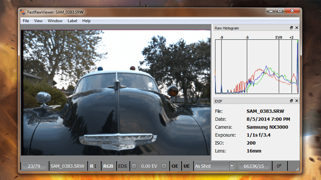 FastRawViewer Displays RAW Photo Files And EXIF Data Quickly