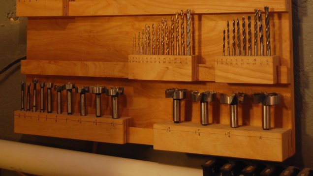 Organise All Your Drill Bits With A Stylish, Modular Wooden Rack