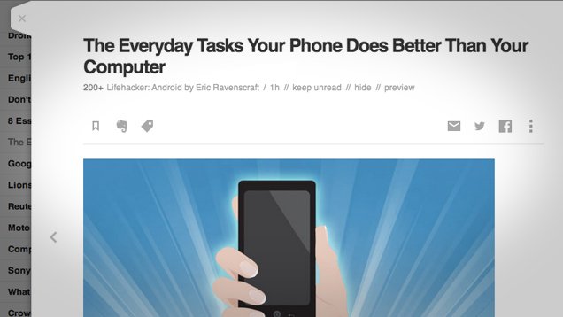 Feedly Adds Slider View To Read Articles Without Losing Your Place