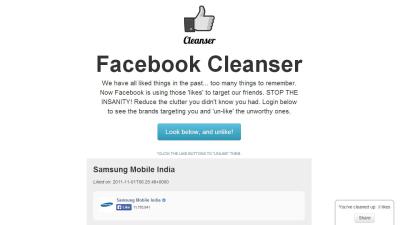 Facebook Cleanser Quickly Unsubscribes You From Pages You Liked