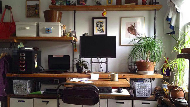 The Sit-Or-Stand Open Shelving Workspace