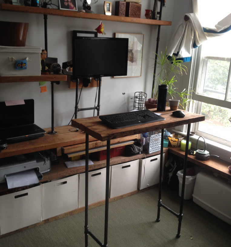 The Sit-Or-Stand Open Shelving Workspace