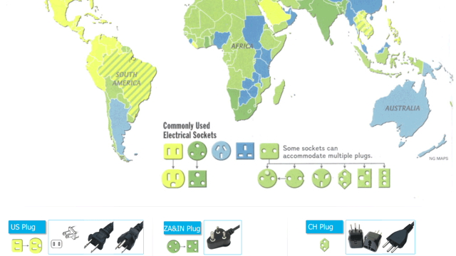 This Map Shows The Power Adaptors You Need For Different Countries