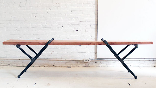 Build Industrial Furniture With Wood And Pipes