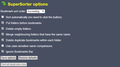 SuperSorter Automatically Organises And Cleans Up Your Bookmarks